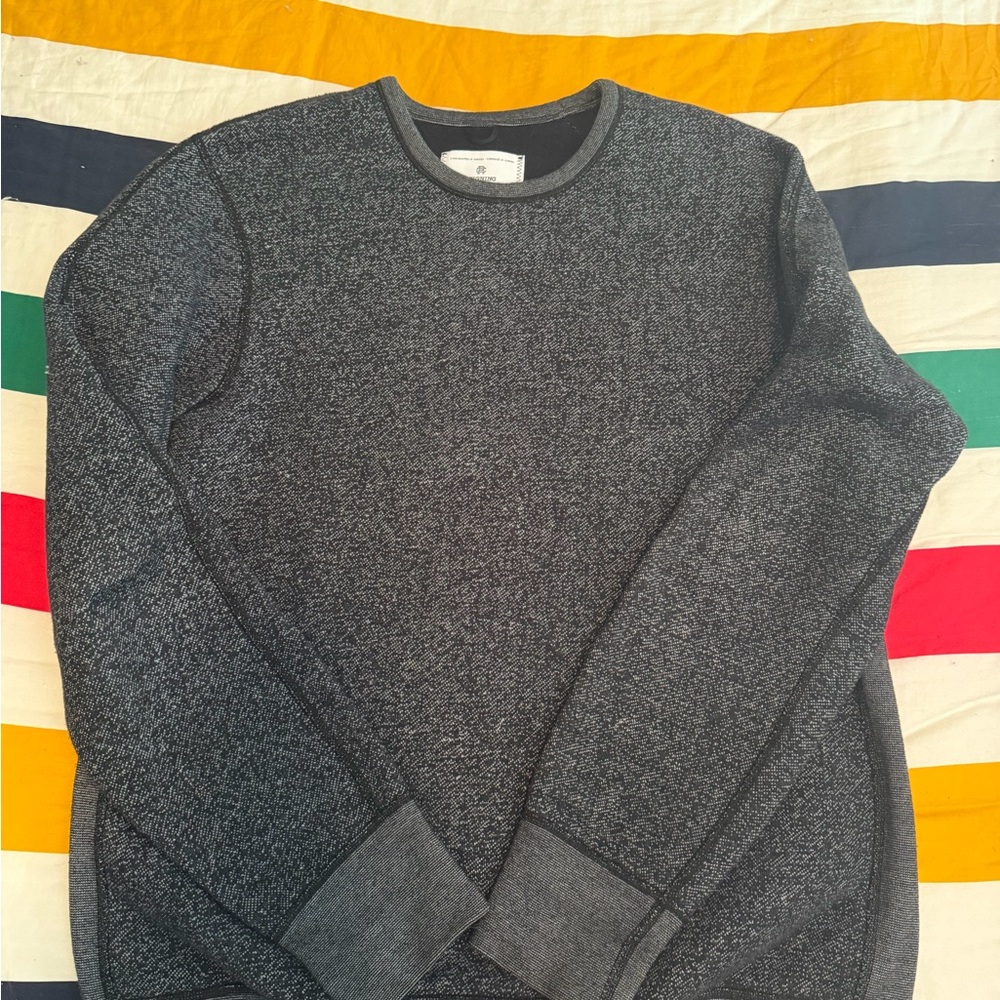Reigning Champ Men's Heather Charcoal Crewneck Sweater
